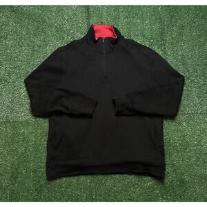 Black Le TIGRE Quarter Zip Sweater Size L